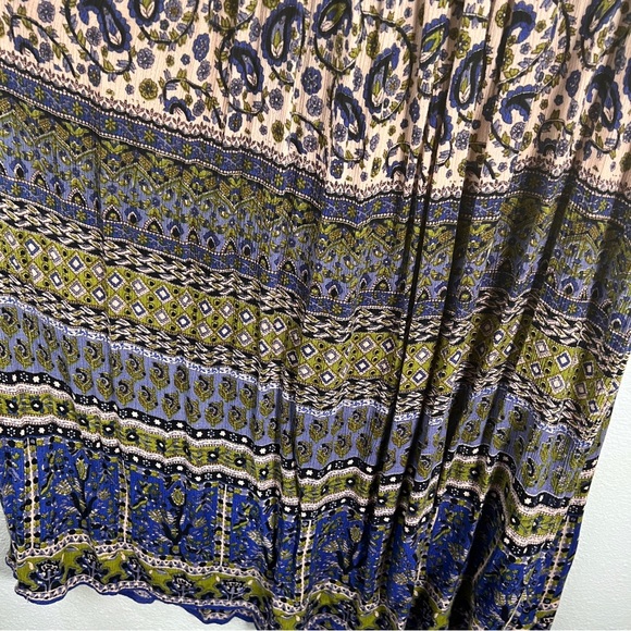 BOHO HIPPIE COUNTRYCORE 70’s MAXI DRESS. Size L/XL. Smocked Bodice. Empire Style - Picture 4 of 6